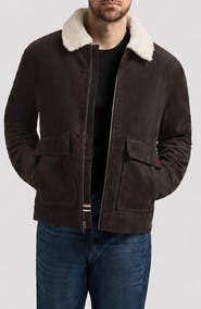 Hunter Crace Corduroy Jacket with Faux Shearling Collar