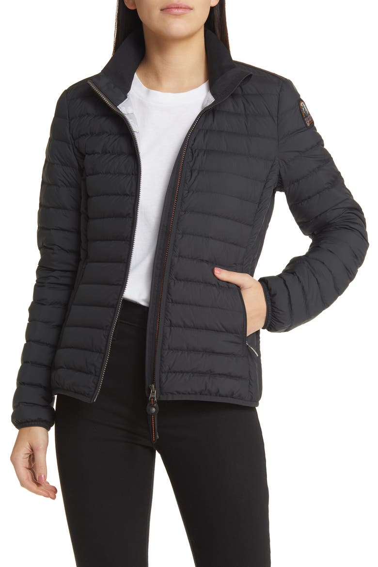 Geena Down Puffer Jacket, Alternate, color, BLACK