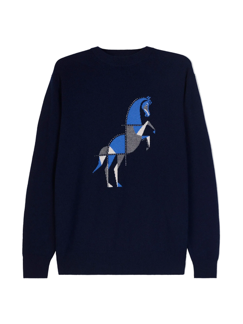 Cashmere Horse Intarsia Sweater