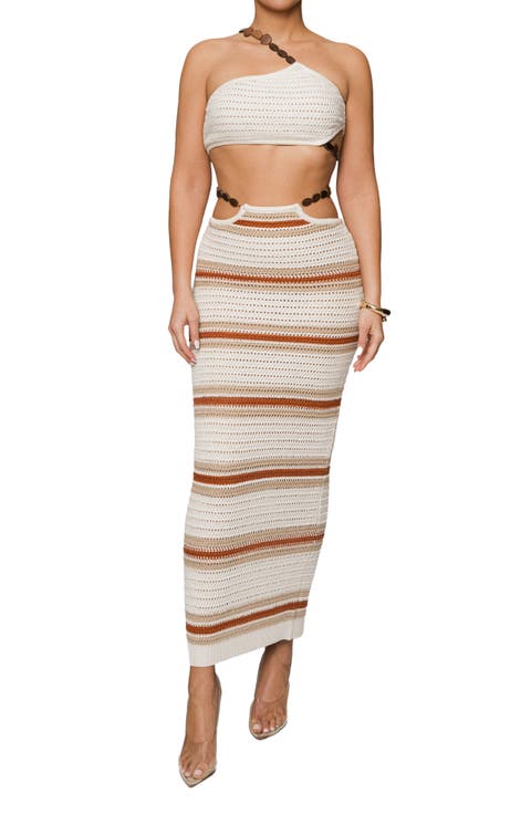 Isla Cutout Detail One-Shoulder Crochet Dress