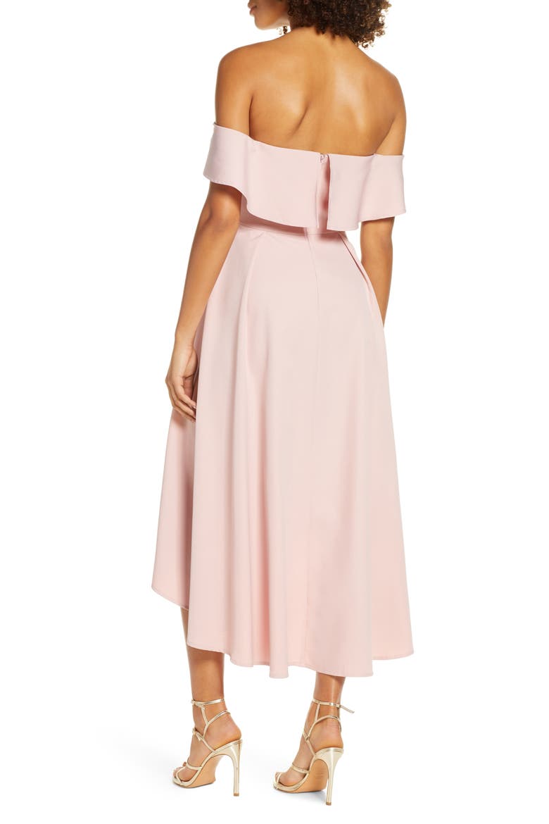 Wanda Off the Shoulder Party Dress, Alternate, color, MINK