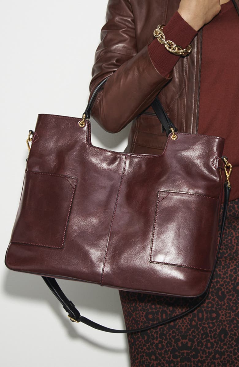 IIIBeCa by Joy Gryson Leather Shopper, Large, Alternate, color,