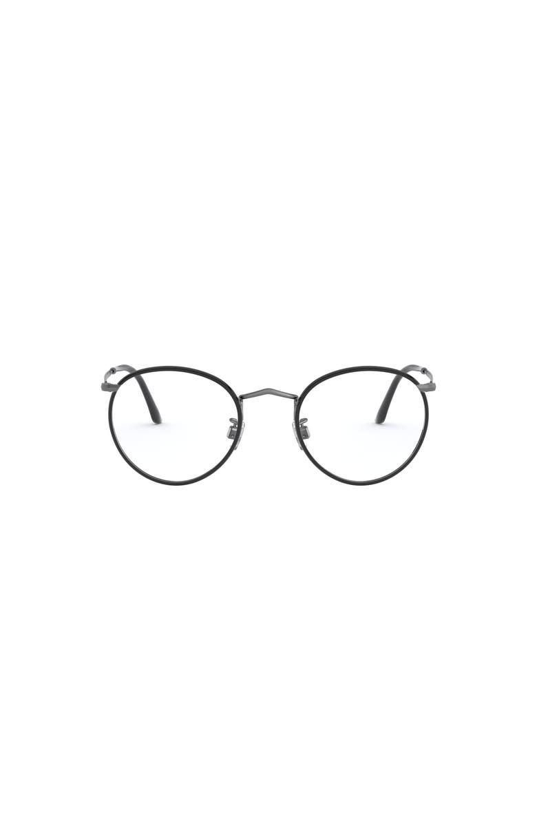 Giorgio Armani 49mm Round optical glasses, Alternate, color, Black