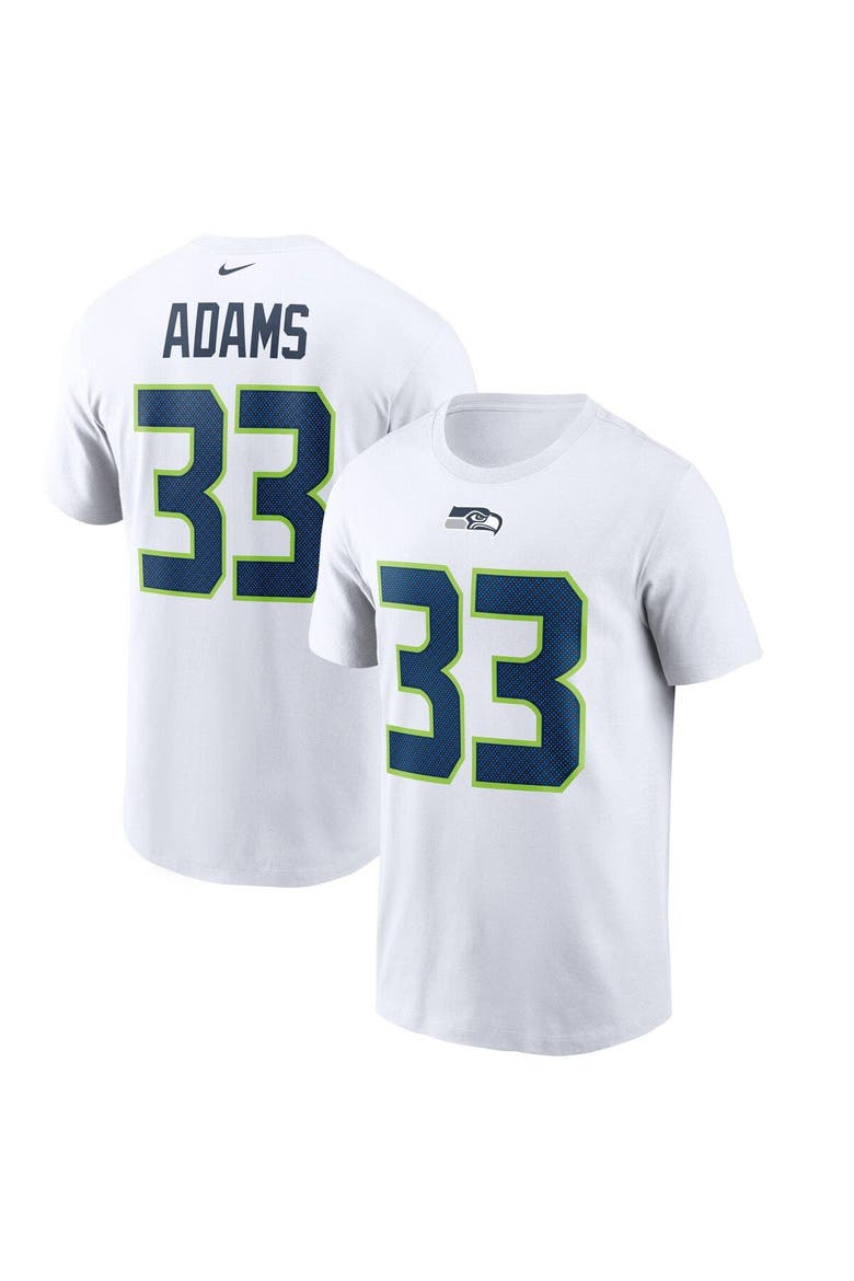 Men's Nike Jamal Adams Navy Seattle Seahawks Name & Number T-Shirt, Main, color, WHITE