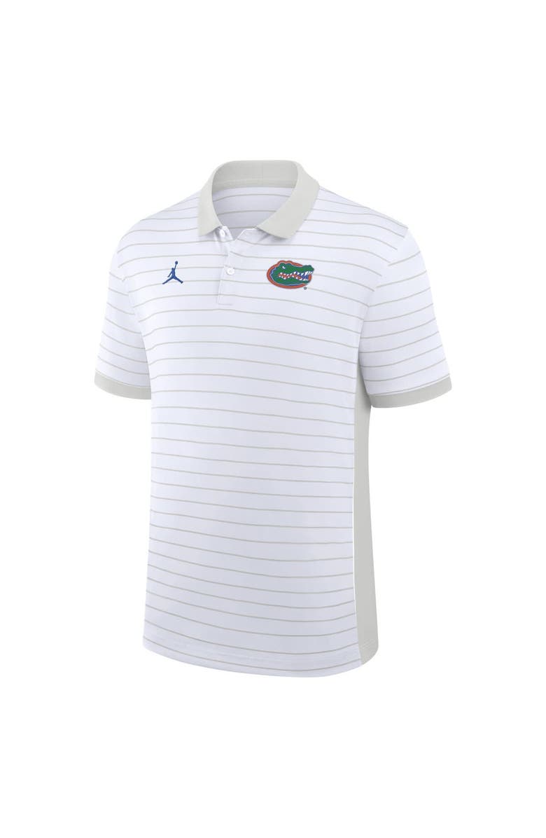 Jordan Brand Men's Jordan Brand White Florida Gators 2025 Early Season Coaches Sideline Victory Stripe Performance Polo, Alternate, color, White