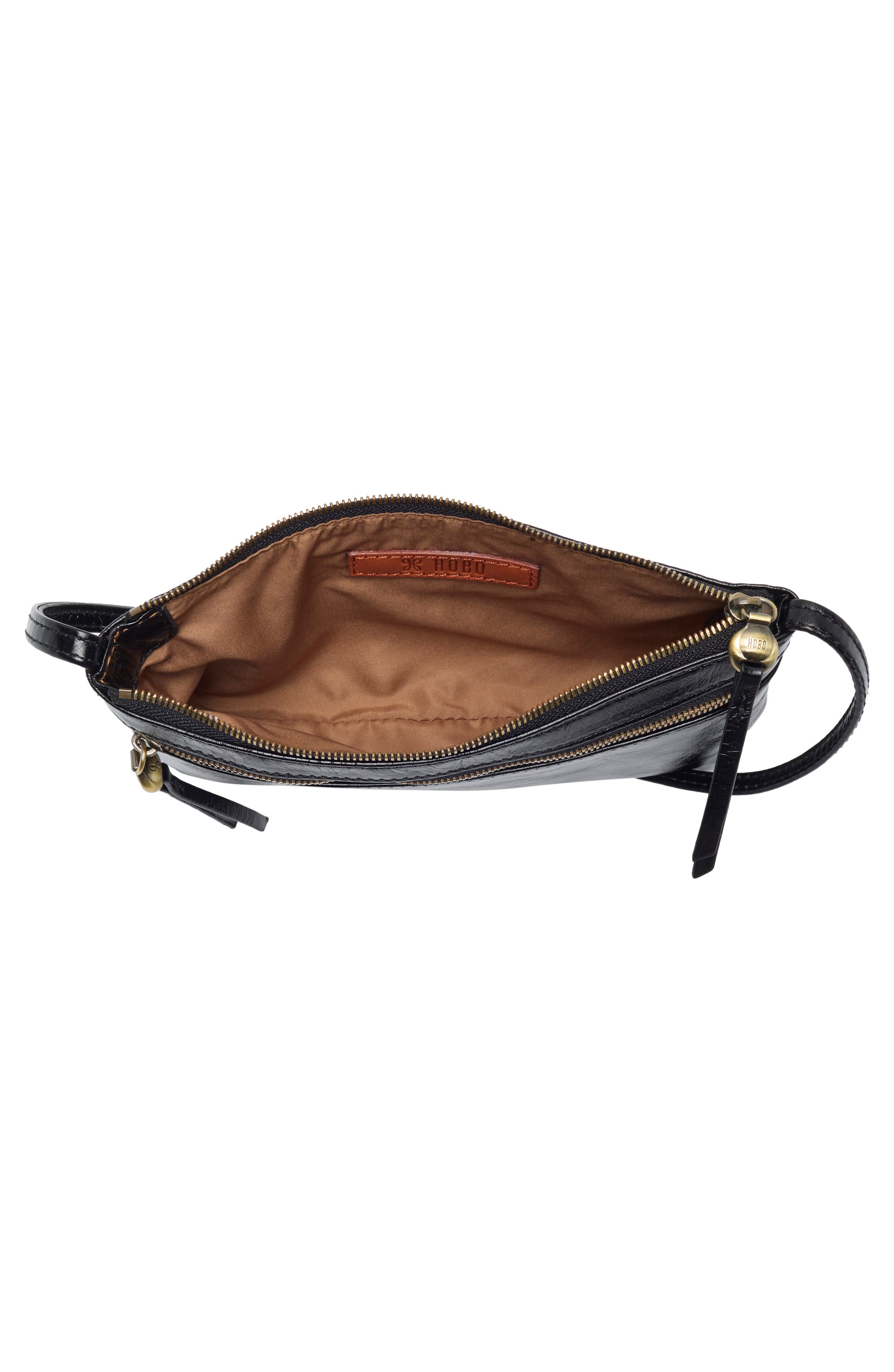Cara Leather Crossbody Bag, Alternate, color, BLACK