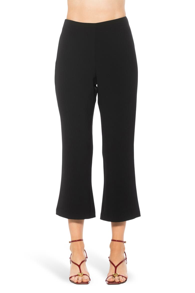Quinn Flared Cropped Pants, Main, color, BLACK