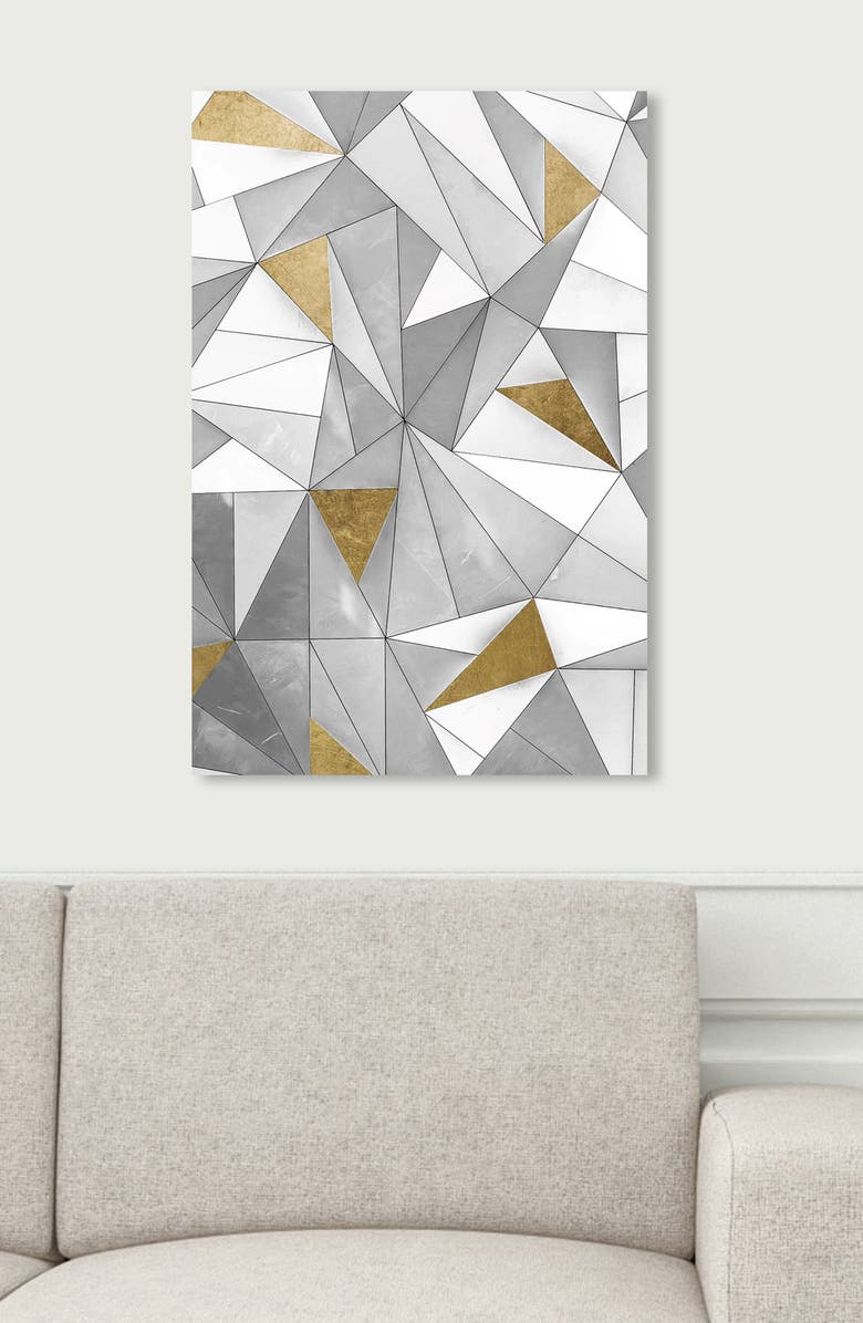Oliver Gal Triangular Wall Canvas Wall Art, Alternate, color,