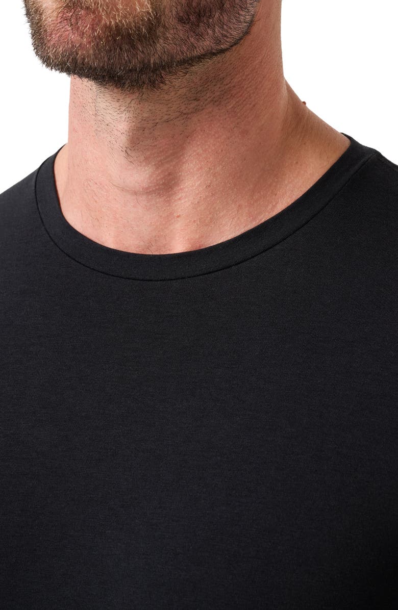 TravisMathew Cloud Crew Long Sleeve T-Shirt, Alternate, color, Black