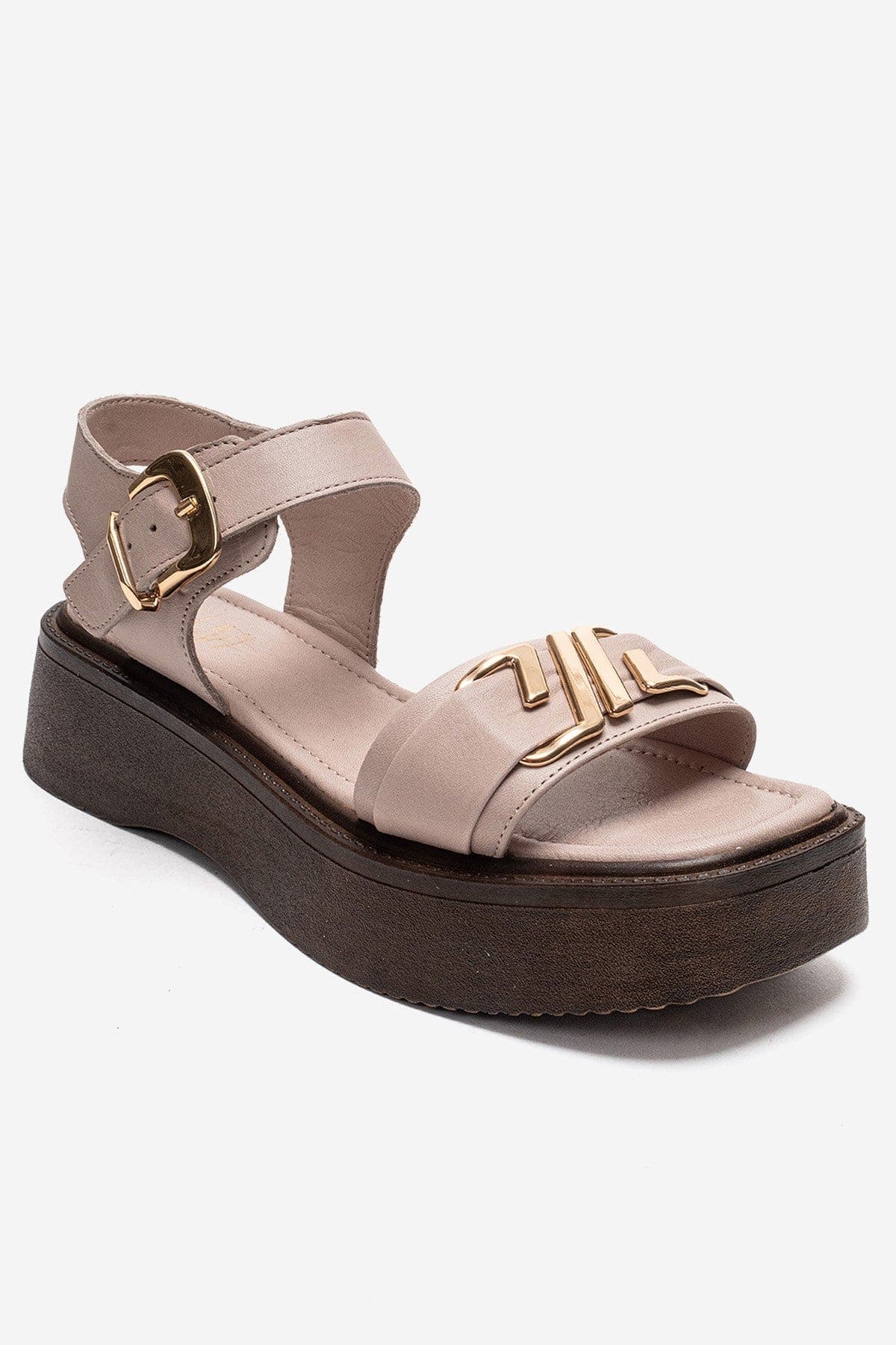 Forever & Always Shoes Lone Leather Platform Sandal, Alternate, color, Off-White