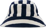 MANGO Stripe Terry Cloth Bucket Hat