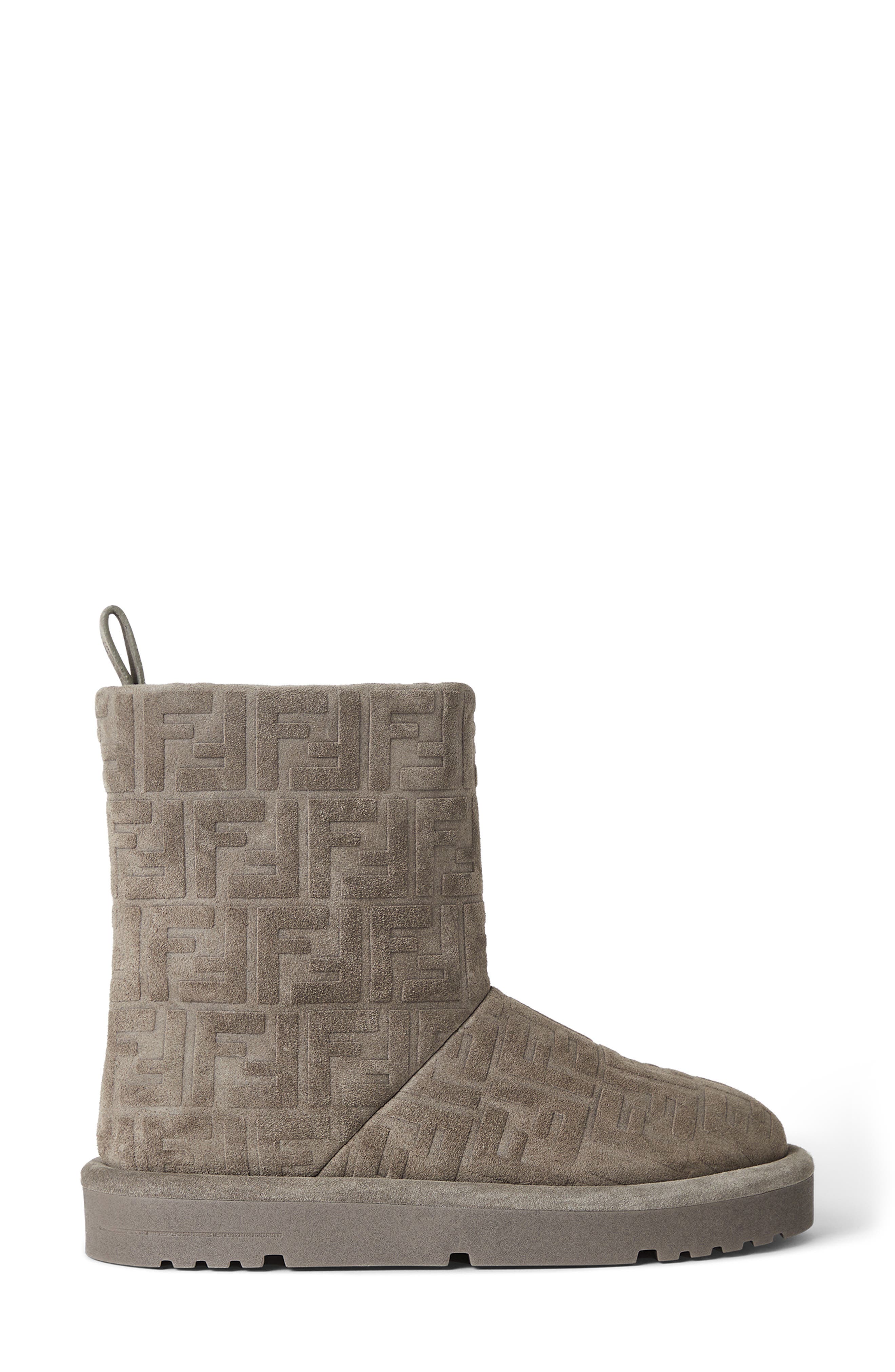 FENDIブーツ Fendi Après Chic FF Logo Genuine Shearling Lined Bootie (Women