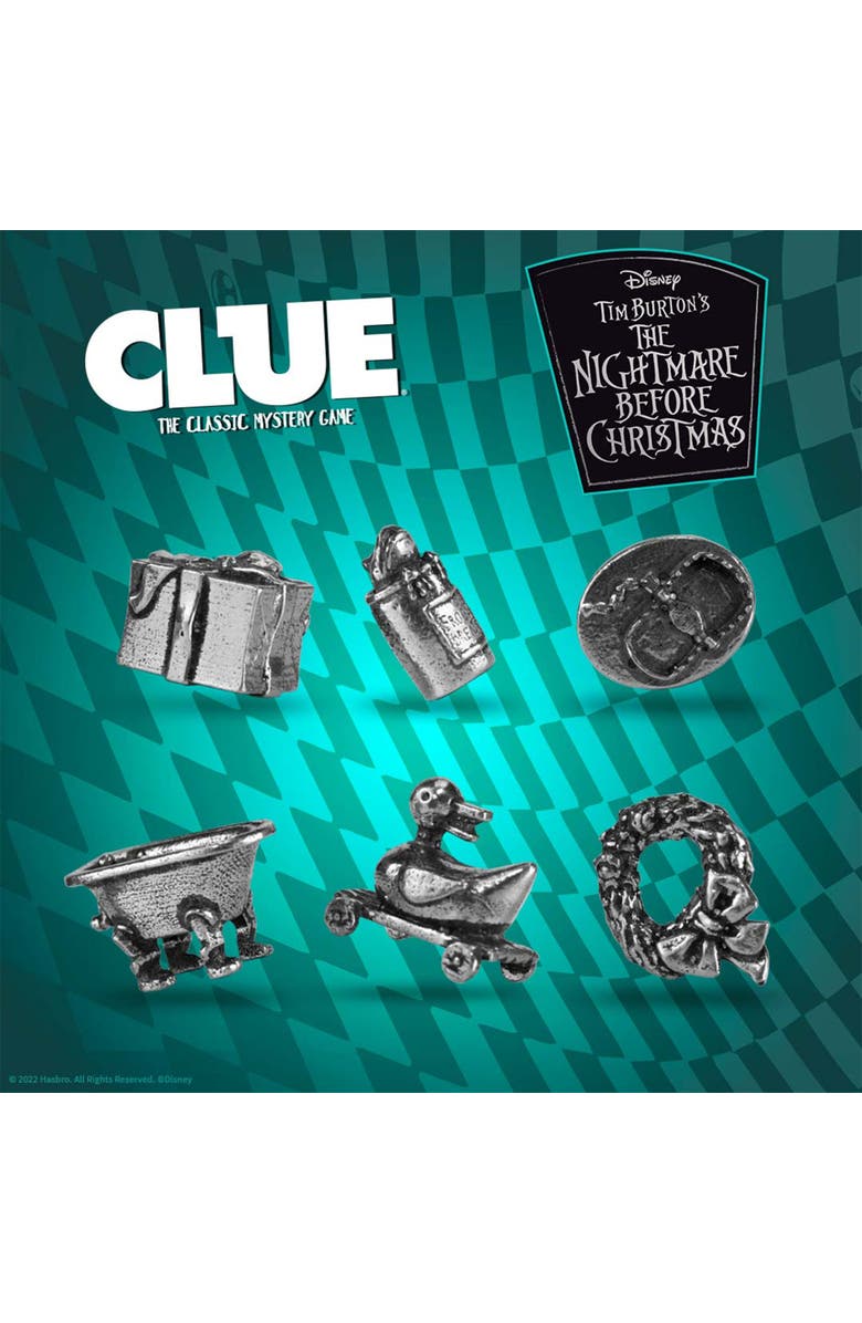 CLUE Nightmare Before Christmas Tim Burton Board Game, Ages 8+, Alternate, color, Multicolored