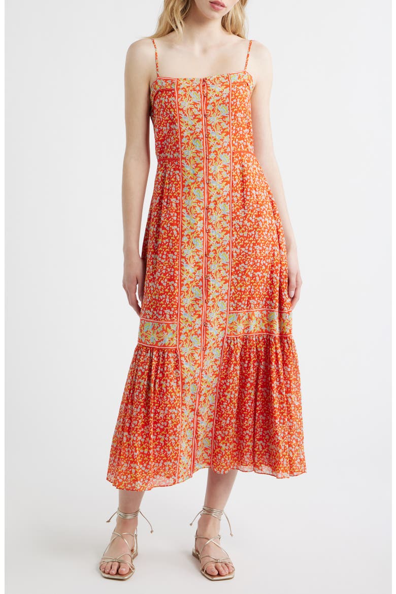 Miralani Floral Cotton Blend Sundress, Main, color, SOLARA PRINT