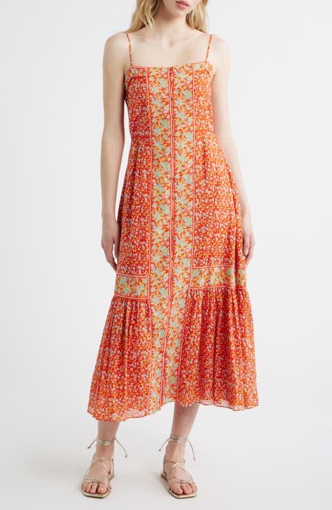 Miralani Floral Cotton Blend Sundress