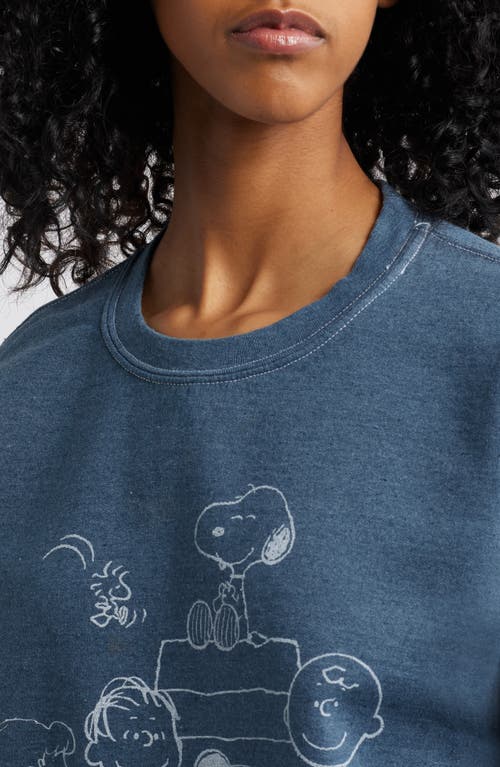 Junk Food Peanuts® The Gang Cotton Graphic Sweatshirt In Black Sea