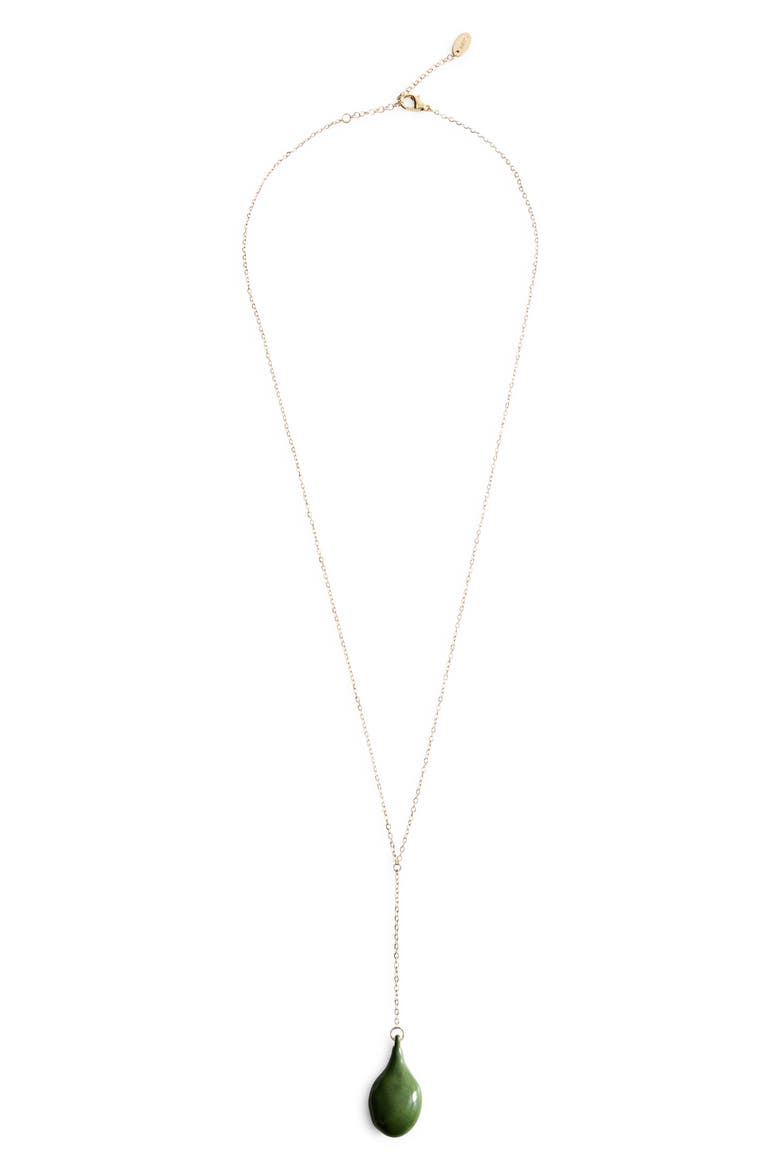 Teardrop Pendant Necklace, Main, color, GOLD