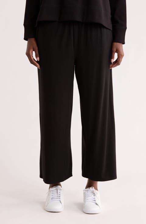 Pull-On Crop Wide Leg Pants