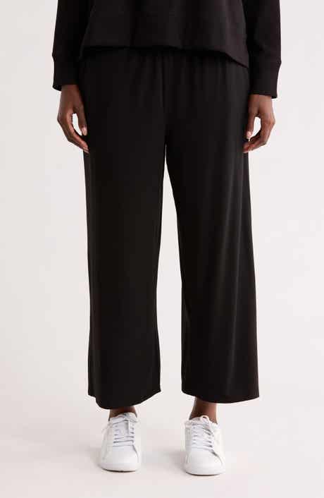 Eileen Fisher Pull-On Crop Wide Leg Pants