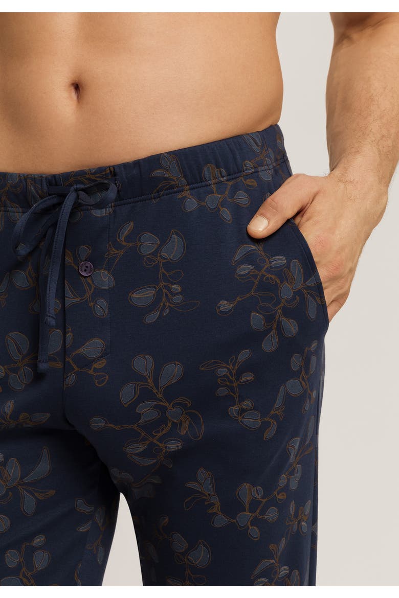 Night And Day Cotton Drawstring Pajama Pants, Alternate, color, Navy Ink Leaves