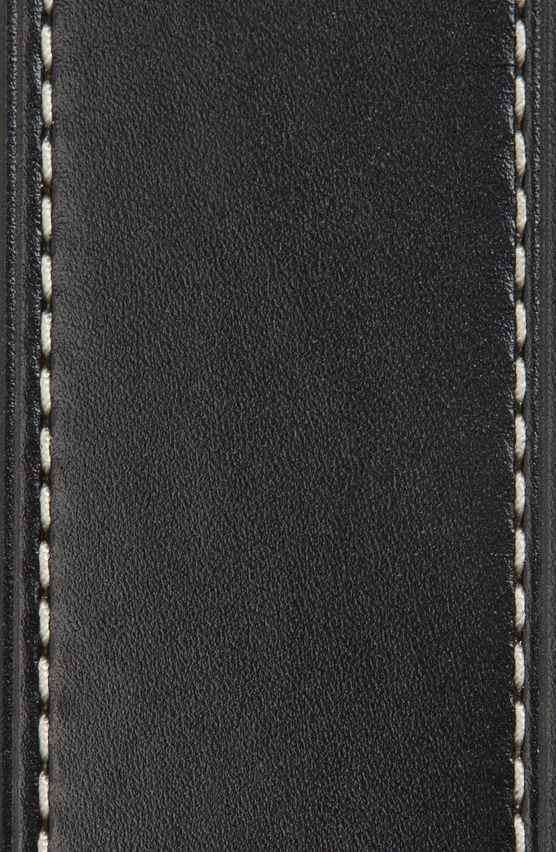 Tory Burch 1.5-Inch Miller Smooth Leather Reversible Logo Belt, Alternate, color, Black / Malt Whiskey