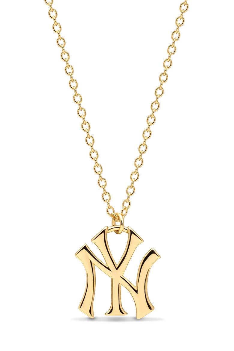 x The MLB New York Yankees Logo Charm Necklace, Main, color, GOLD