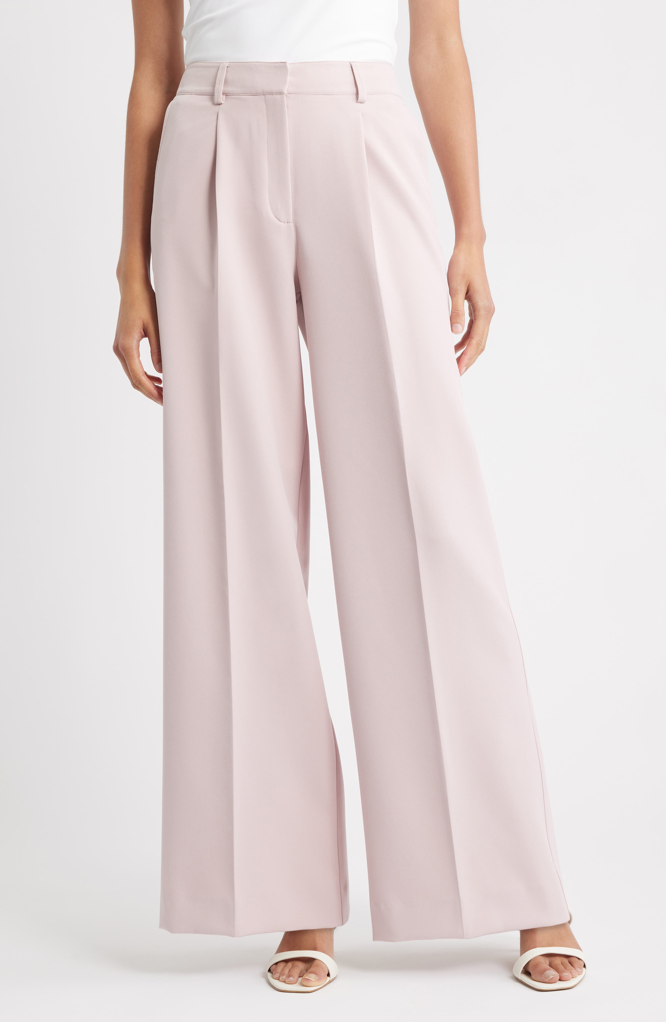 BOSS Orange Tiwi High Waist Pants in Pale Pink 