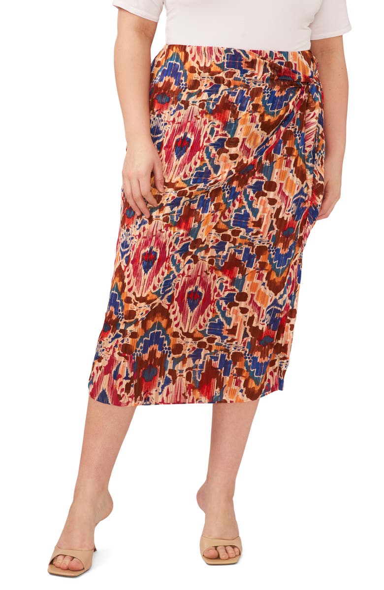 Vince Camuto Print Side Tie Skirt, Main, color,