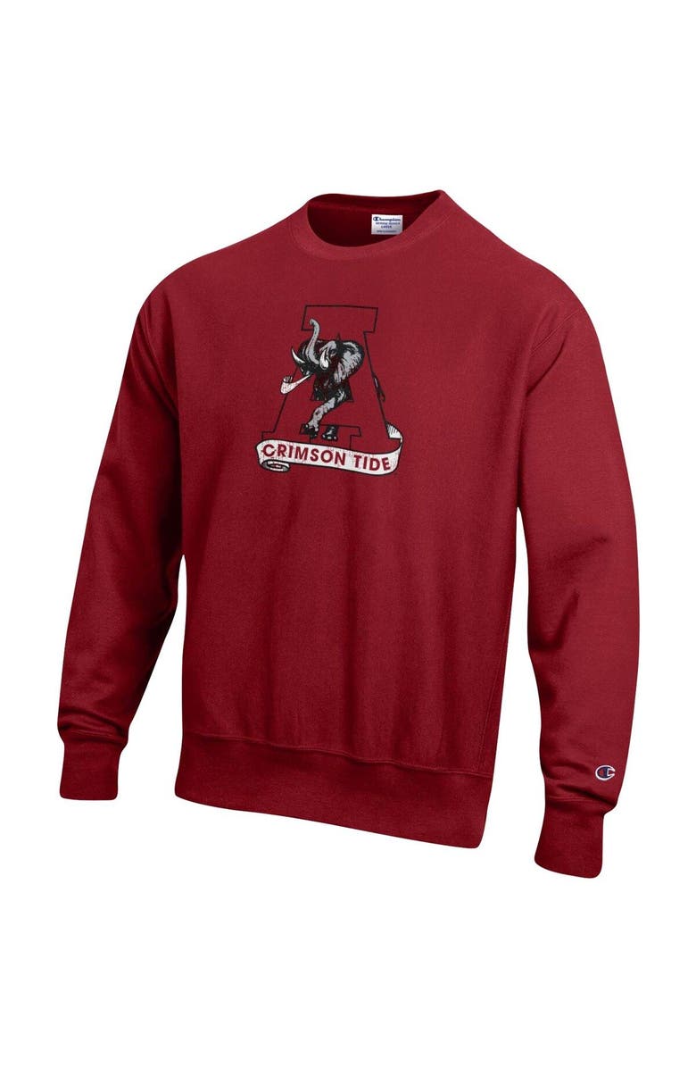 Champion Men's Champion Crimson Alabama Crimson Tide Vault Logo Reverse Weave Pullover Sweatshirt, Alternate, color, Crimson