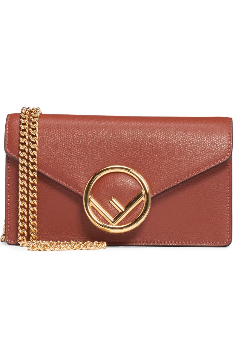 Fendi Logo Leather Belt Bag, Alternate, color,