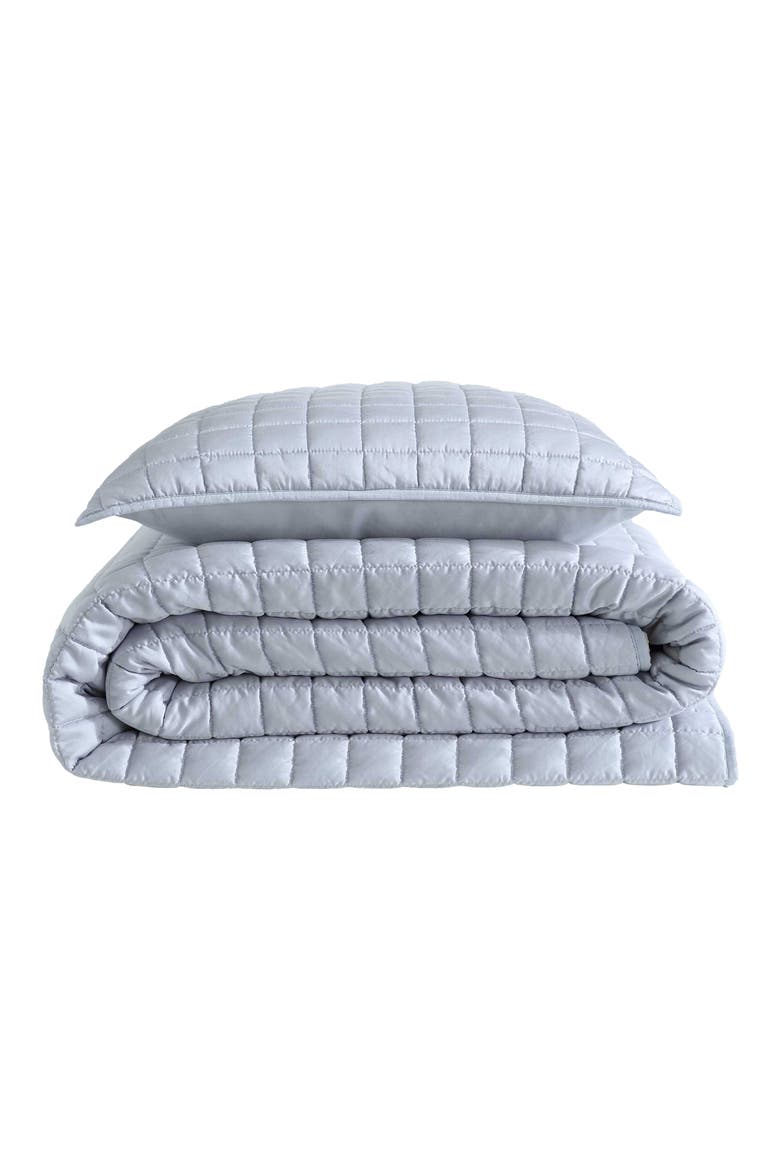 Solid Quilt & Sham Set, Main, color, PASTEL BLUE