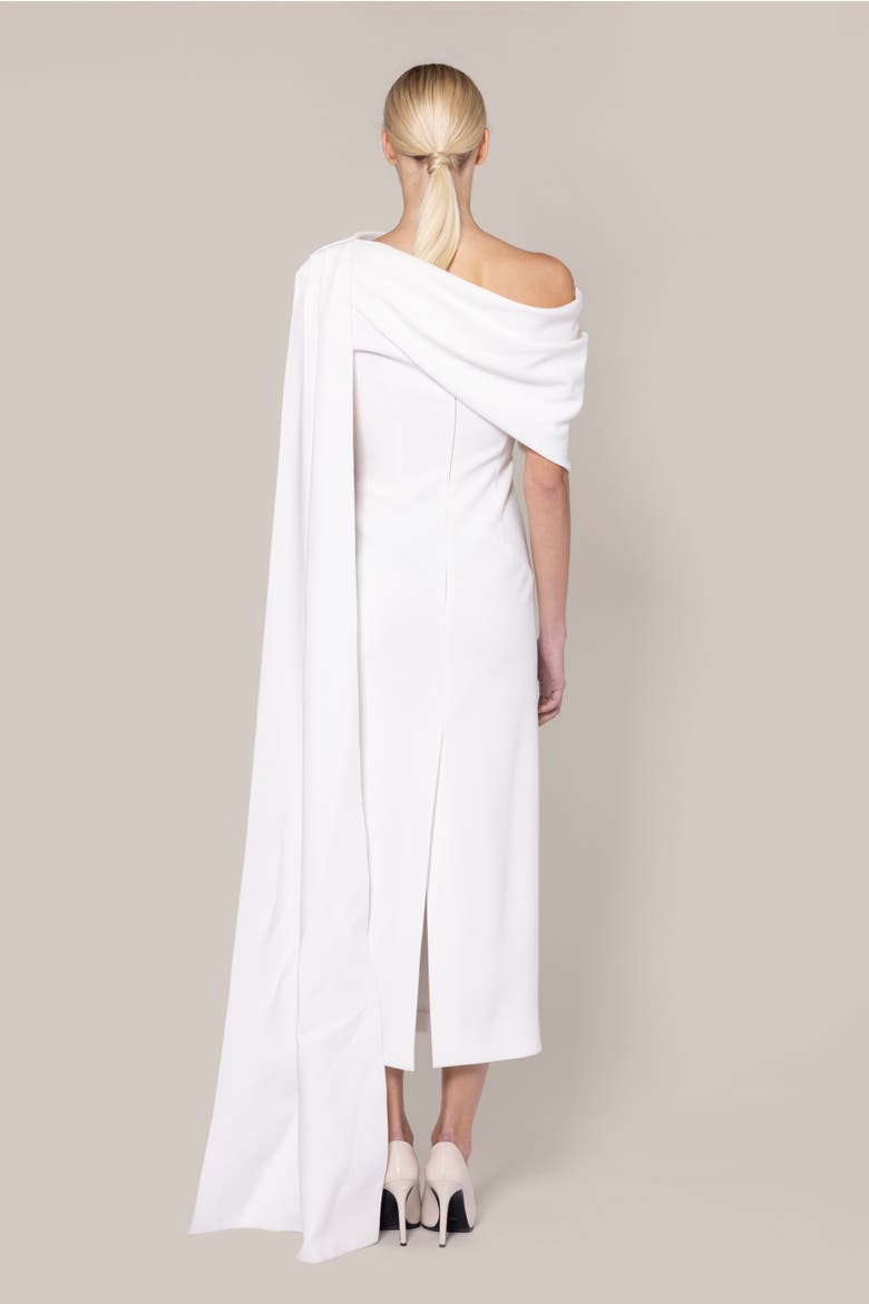 Maite Crepe Bridal Dress, Alternate, color, Ivory