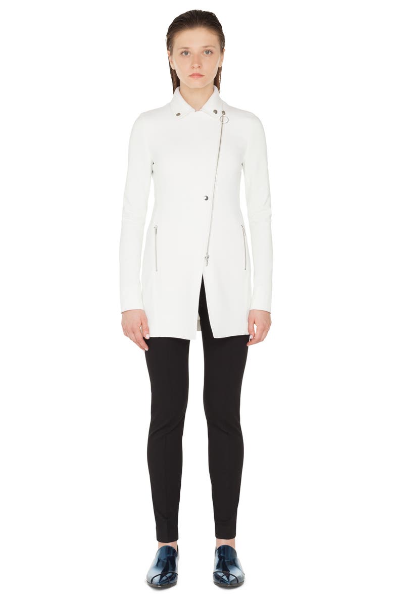 Akris punto Long Biker Jacket, Alternate, color,