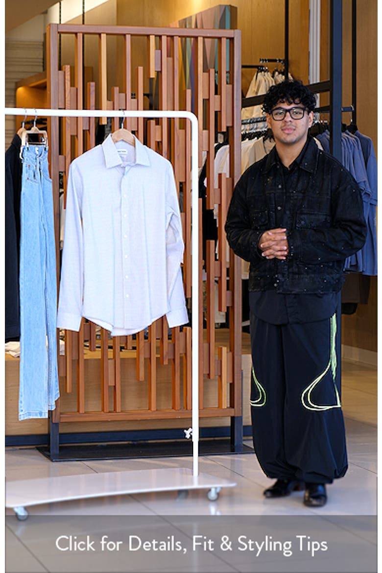 Trim Fit Geometric Print Premium Performance Dress Shirt video
