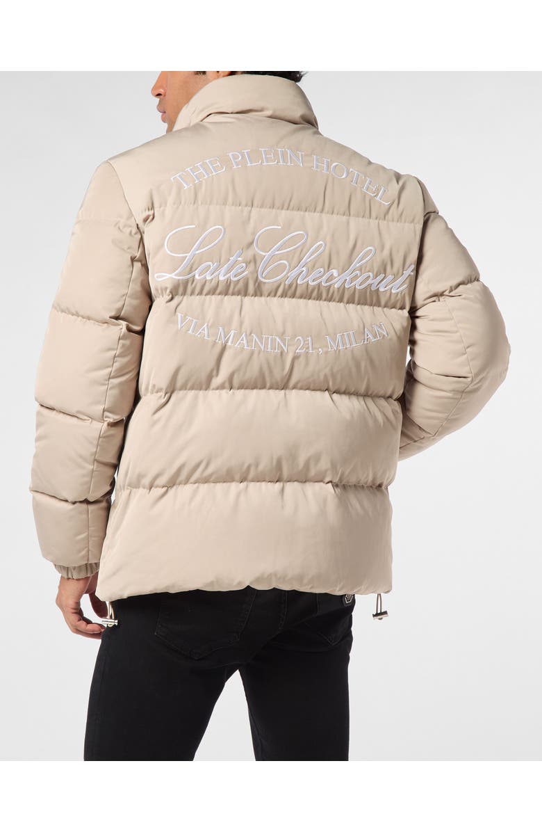 PHILIPP PLEIN Nylon Puffer Jacket Late Checkout Men, Alternate, color, Beige