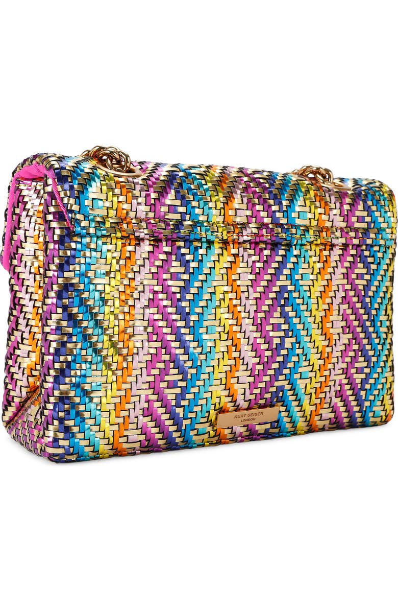 Kurt Geiger London Kensington Woven Faux Leather Convertible Shoulder Bag, Alternate, color,