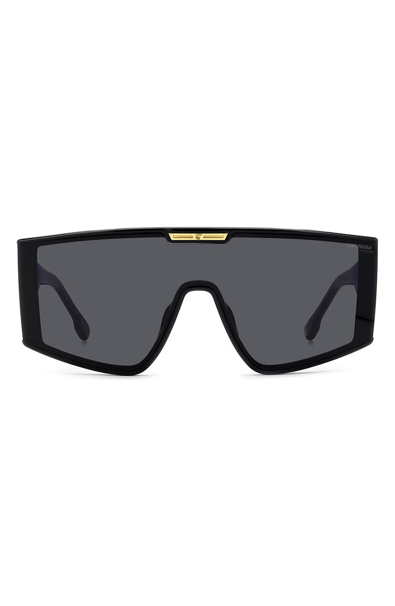 Carrera Eyewear Victory C 99mm Rectangular Mask Sunglasses, Main, color, Black/ Grey