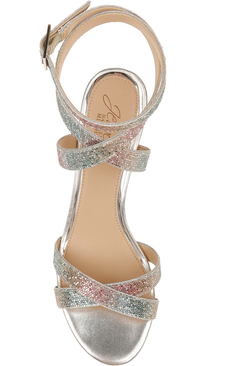 Jewel Badgley Mischka Newton Glitter Sandal, Alternate, color,