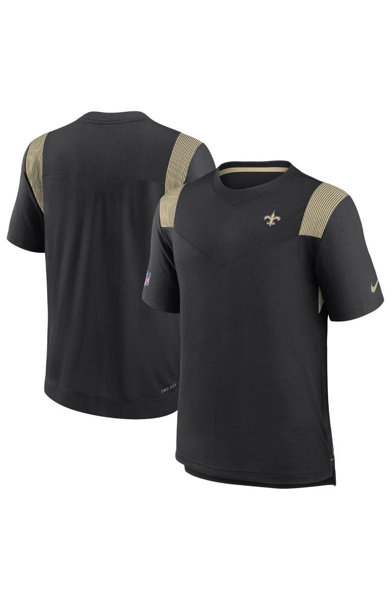 Nike Men's Nike Black New Orleans Saints Sideline Tonal Logo Performance Player T-Shirt, Main, color, Black