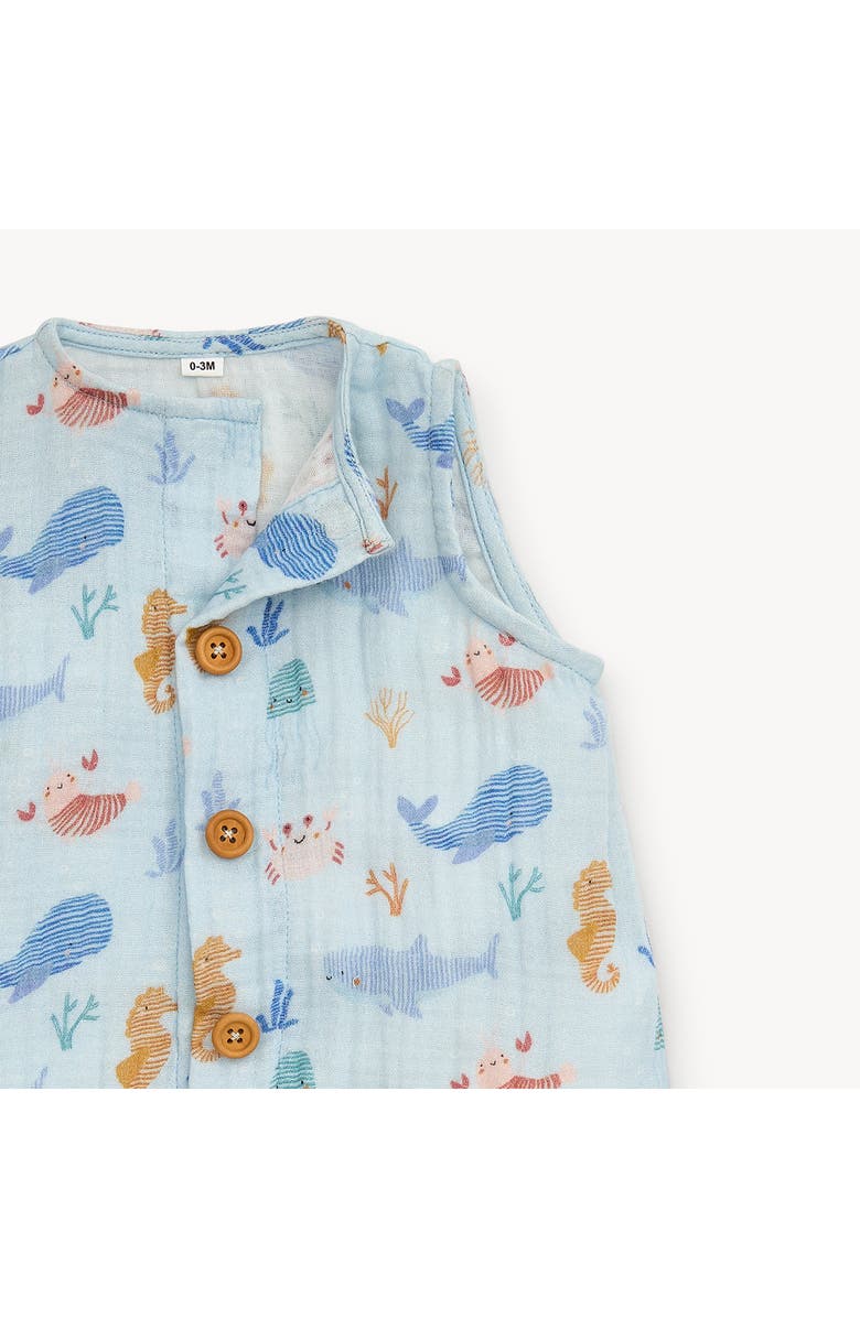 Magnetic Me Deep Sea Jubilee Cotton Gauze Romper, Alternate, color,