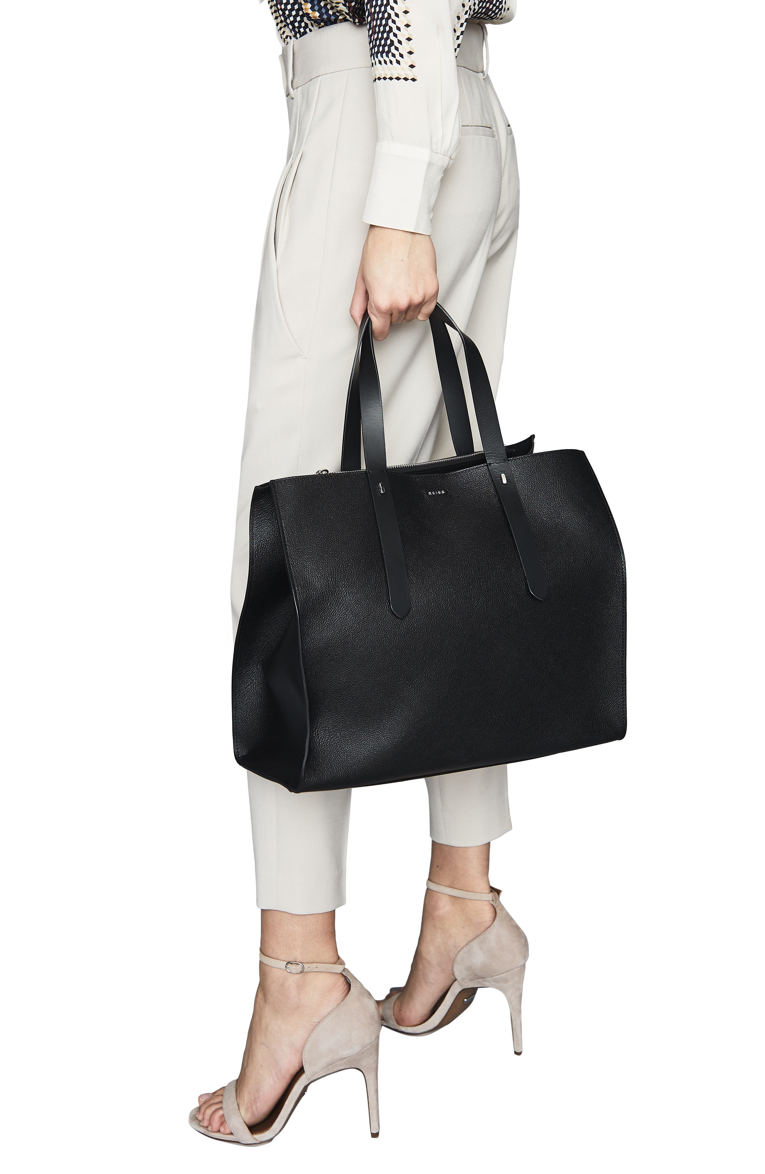 Reiss Swaby Leather Tote, Alternate, color, 