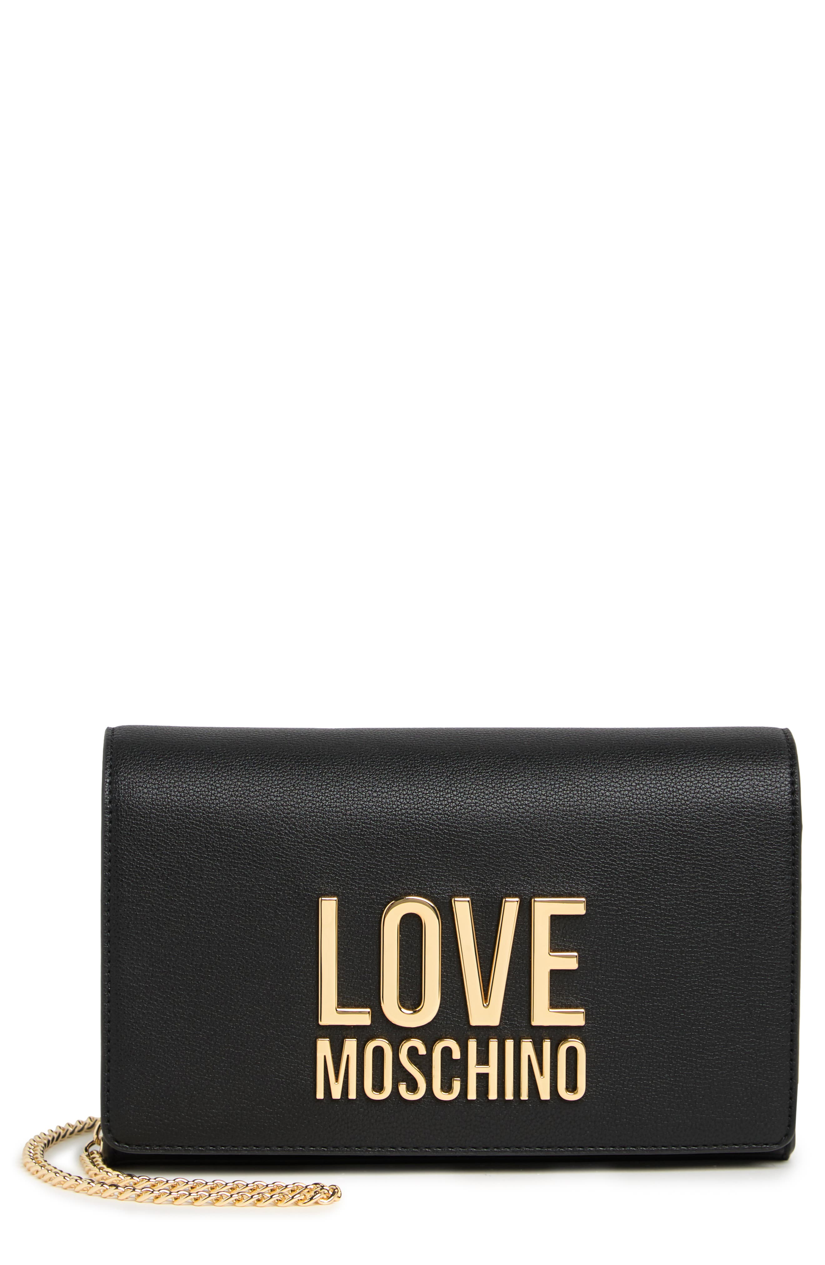 Love Moschino Faux Leather Crossbody Bag, Main, color, 