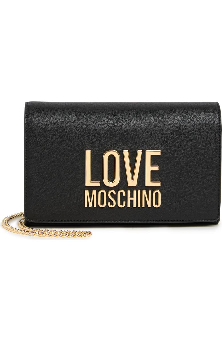 Love Moschino Faux Leather Crossbody Bag, Main, color,