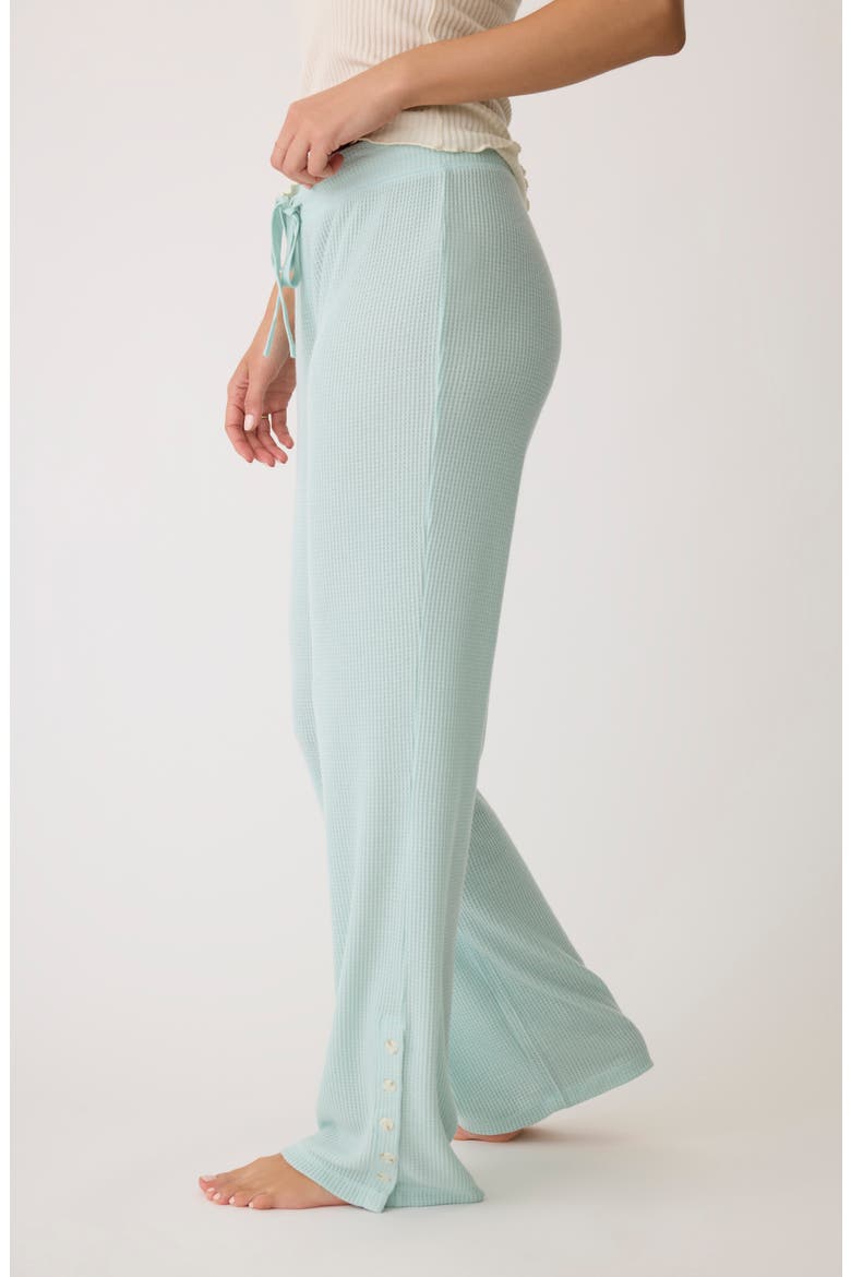 Take it Easy Waffle Knit Pajamas Pants, Alternate, color, SEAFOAM