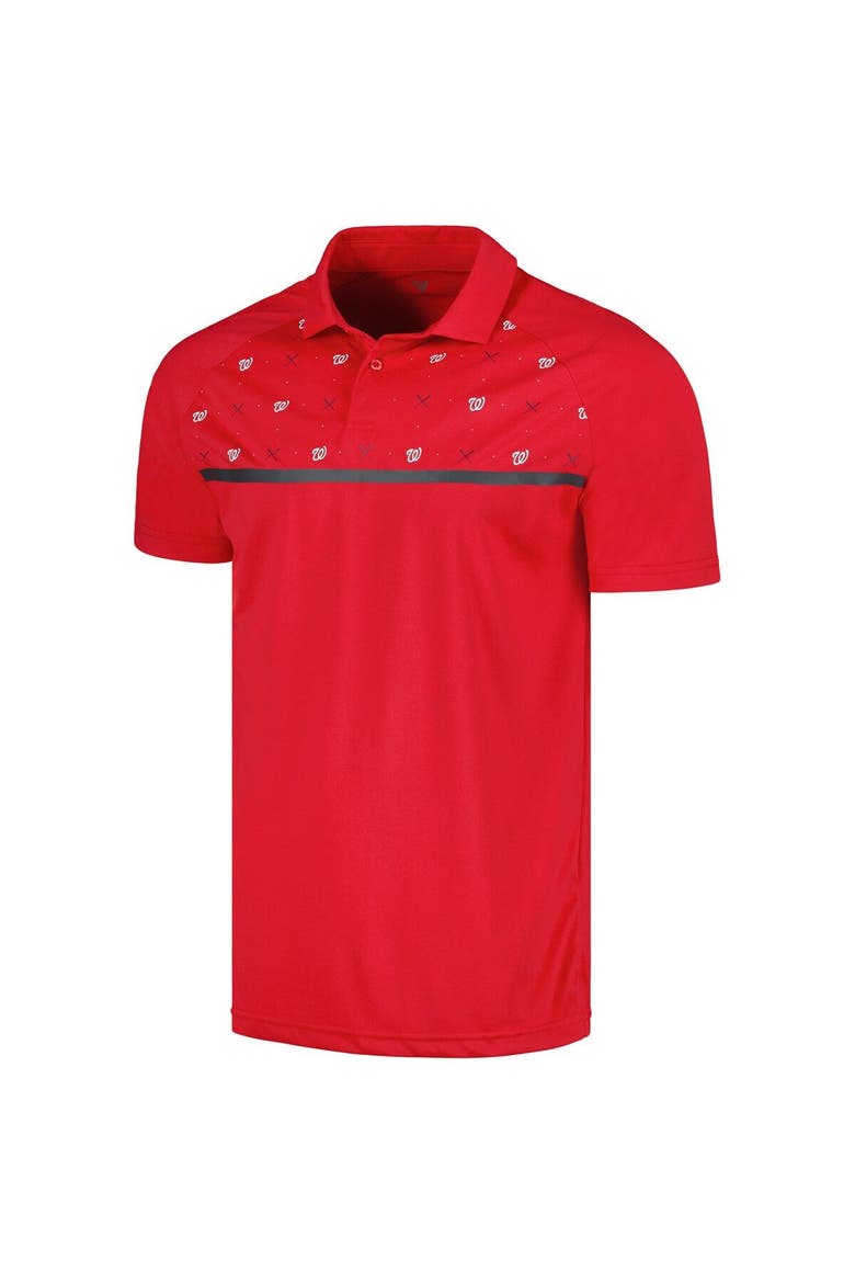 Men's Levelwear Red Washington Nationals Sector Batter Up Raglan Polo, Alternate, color, Red