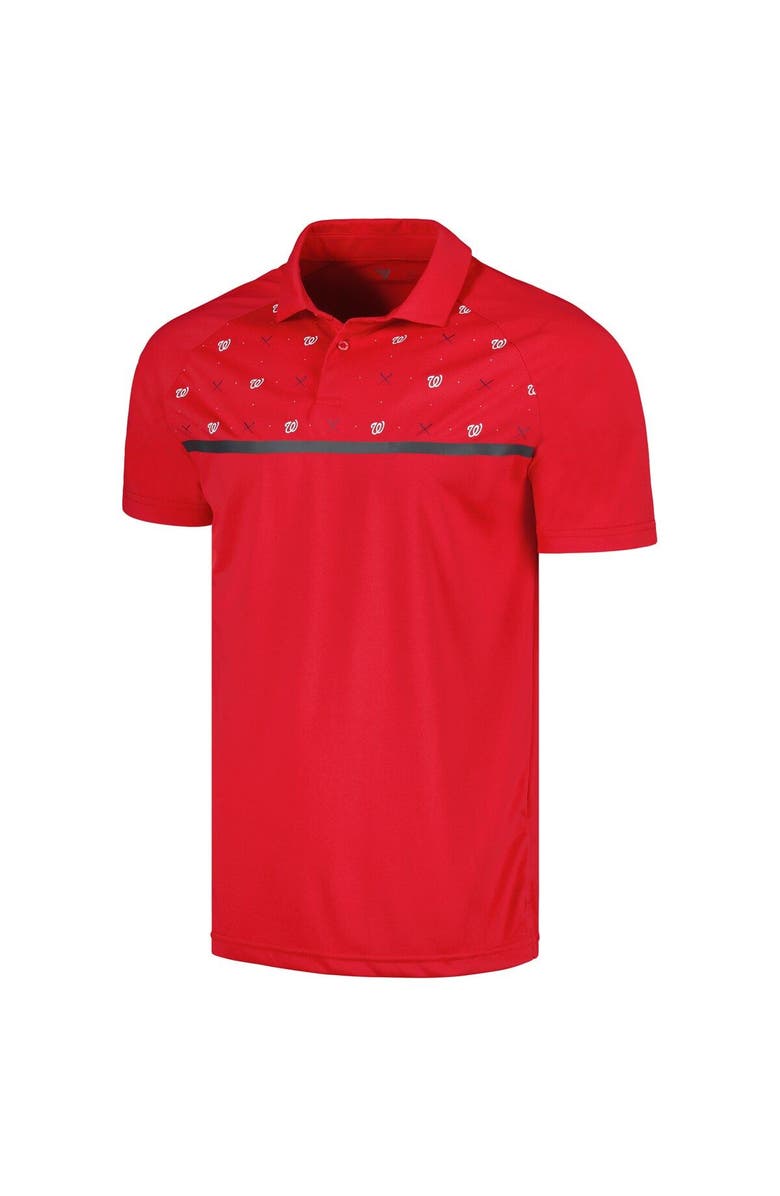 LEVELWEAR Men's Levelwear Red Washington Nationals Sector Batter Up Raglan Polo, Alternate, color, Red