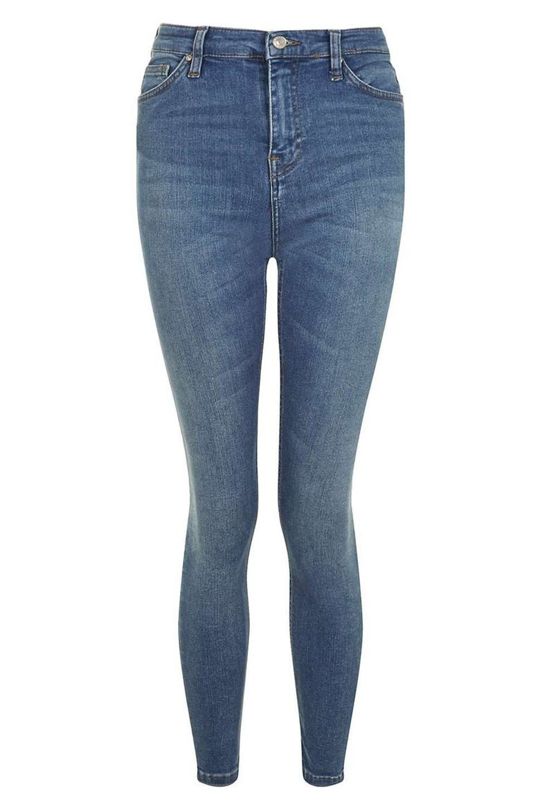 Jamie High Waist Crop Skinny Jeans, Alternate, color, BLUE GREEN