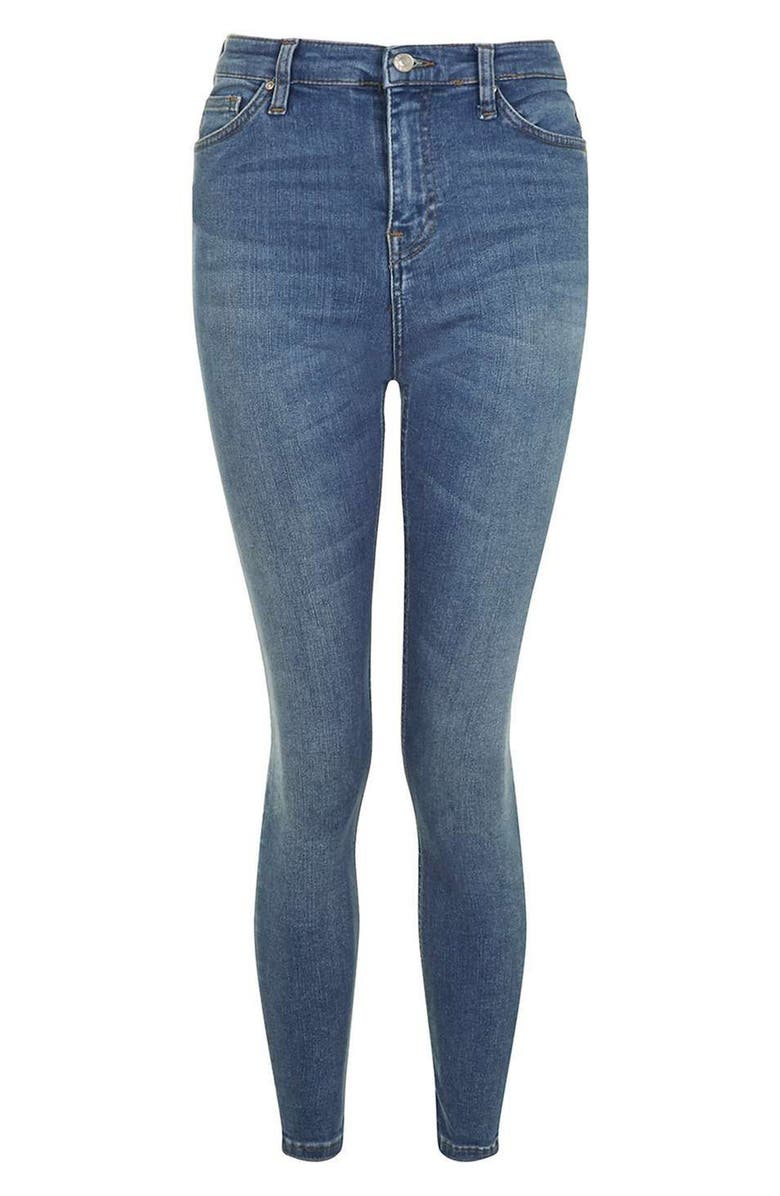 Topshop Jamie High Waist Crop Skinny Jeans, Alternate, color, 