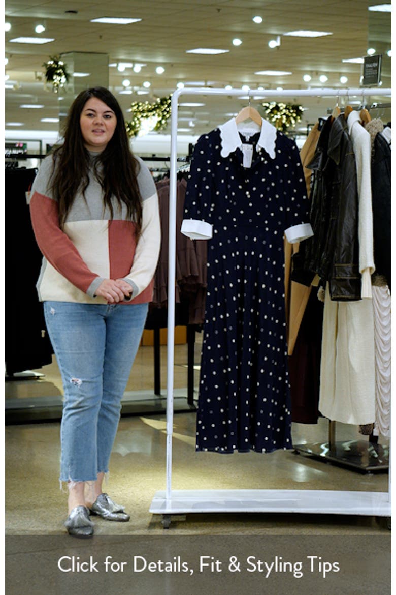 Enya Contrast Long Sleeve Silk Maxi Dress video