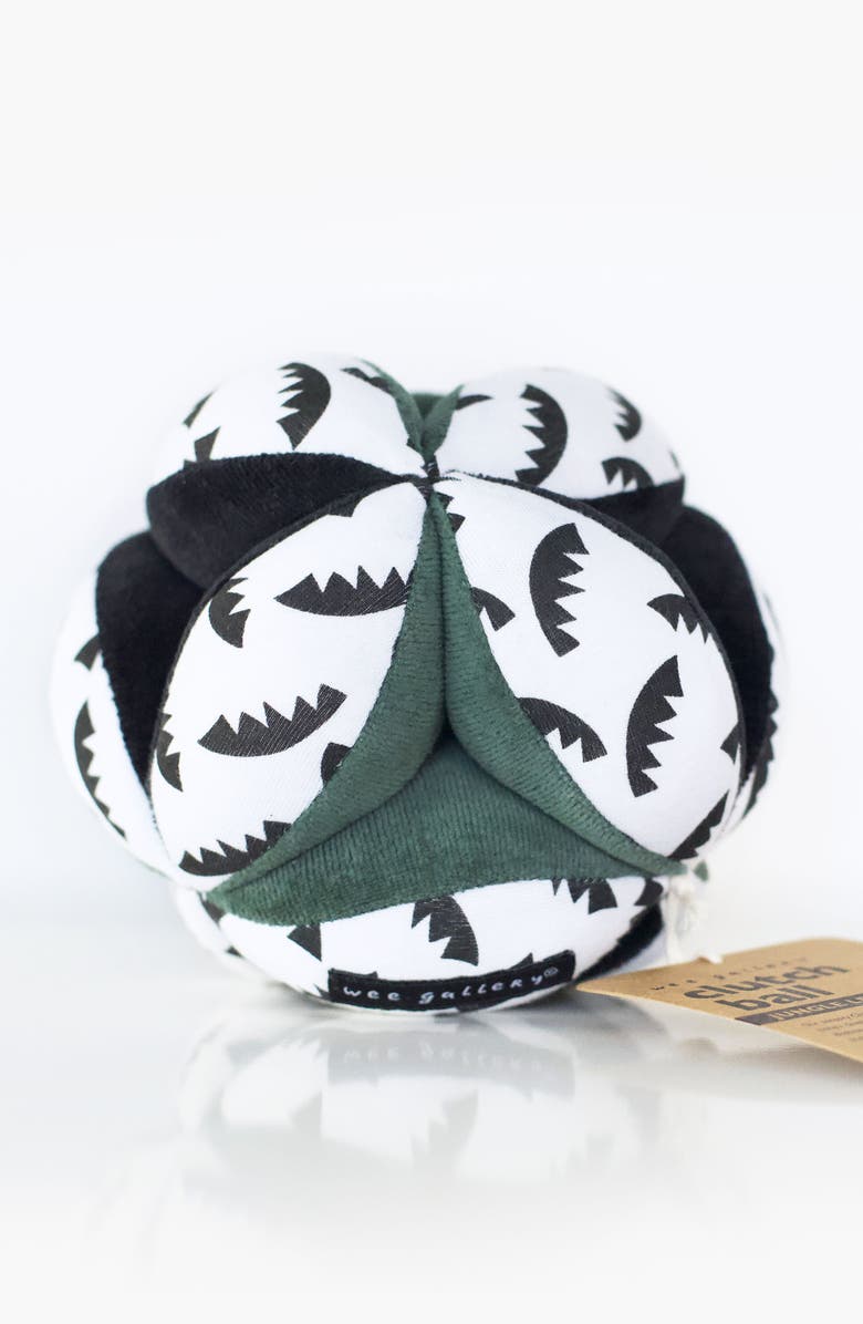 Wee Gallery Montessori Clutch Ball, Alternate, color, Jungle Leaves